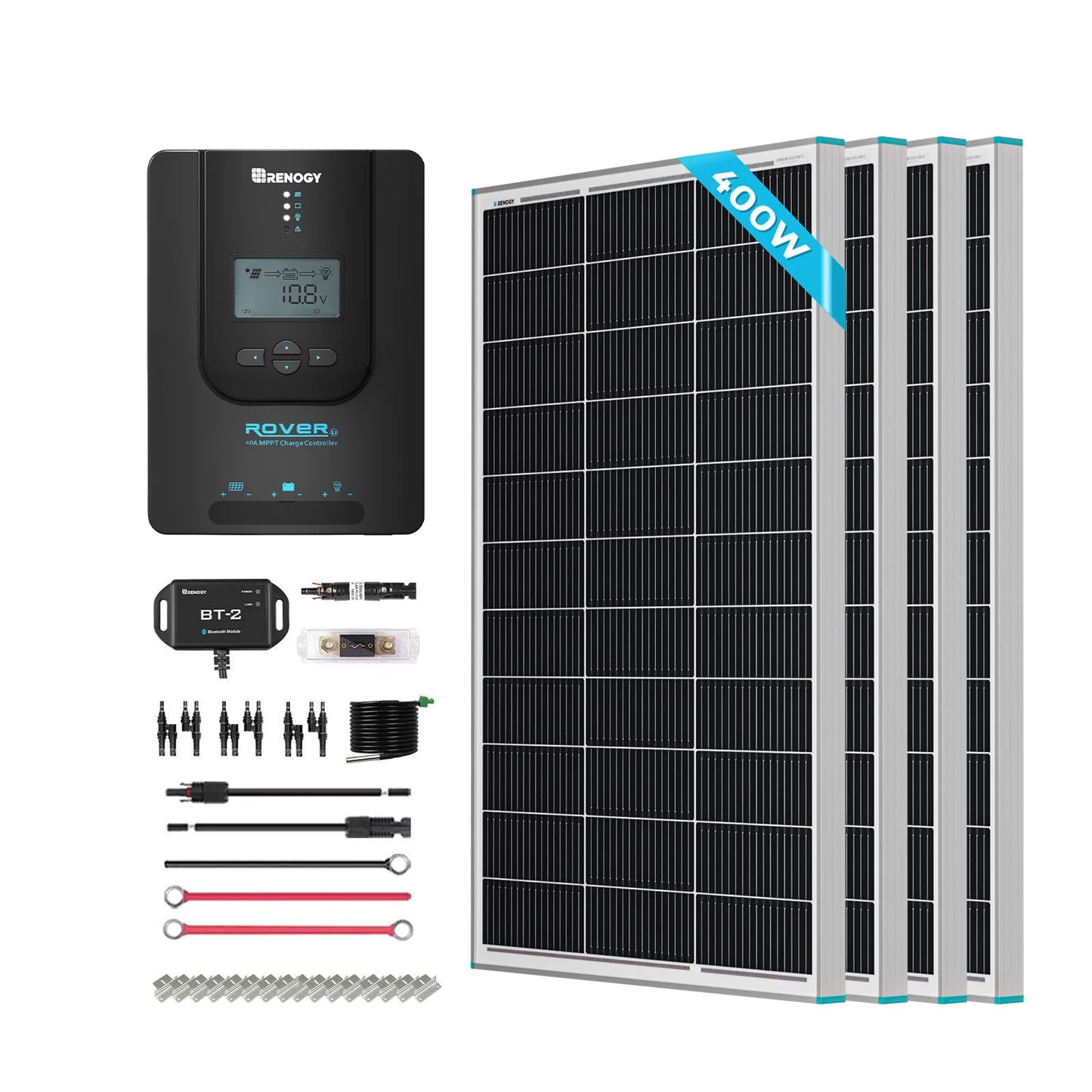 400 Watt 12 Volt Solar Premium Kit with 40Amp MPPT Solar Charge Controller