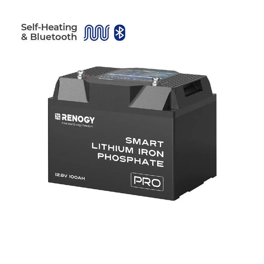 Pro 12V 100Ah Smart LiFePO4 Battery with Bluetooth & Self-Heating Technology