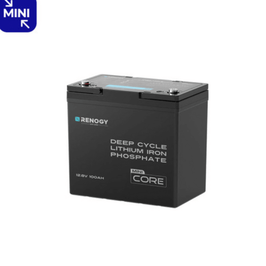 Mini Series 12V 100Ah LiFePO4 Battery, Rechargeable Deep Cycle Lithium Battery
