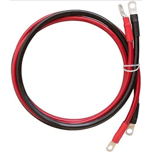 5FT Battery Inverter Cables 4AWG, 25mm² Power Cables with 3/8" Ring Lugs