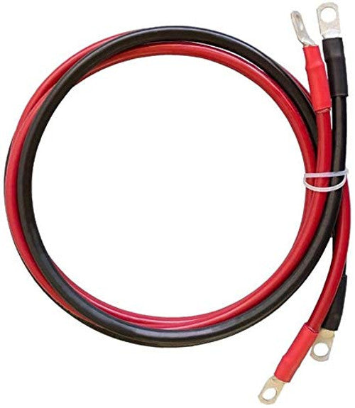 Battery Inverter Cables 5FT/1.5M 25MM²/4AWG For 3/8 IN Lugs