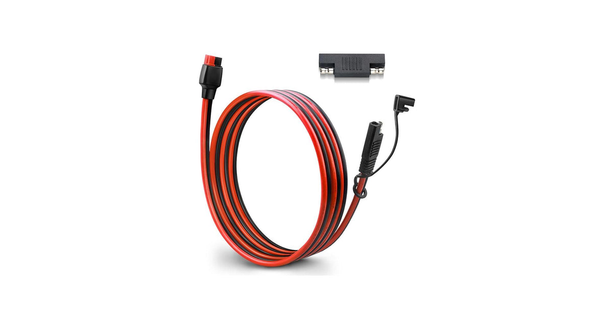 Renogy 23FT 4AWG Anderson Adapter Cable with Dust Cover End Cap(Anderson SB175-3/8 Ring Lug)