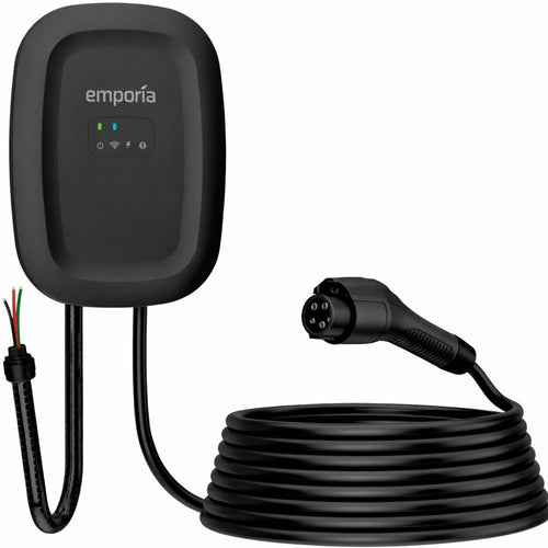 Emporia Classic EV Charger Black Edition 48A Level 2 Hardwired J1772 Home Charging Station
