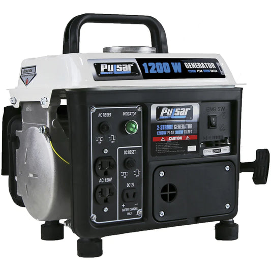PULSAR GAS 1200W Peak 900W Rated 2-Stroke Portable Inverter Generator