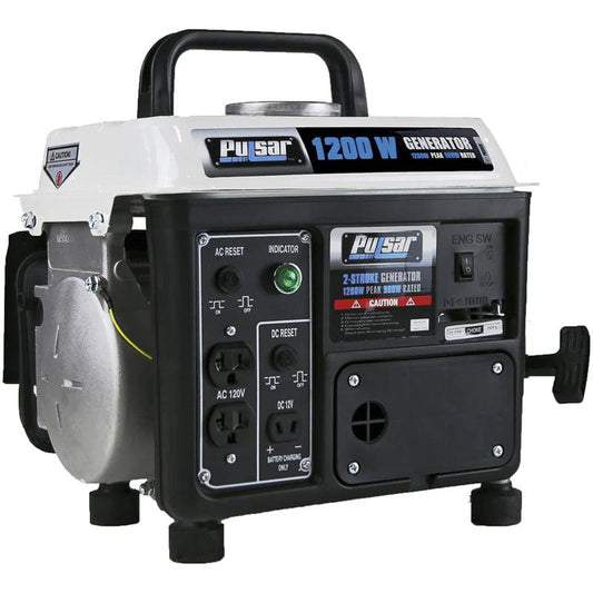 PULSAR GAS 1200W Peak 900W Rated 2-Stroke Portable Inverter Generator