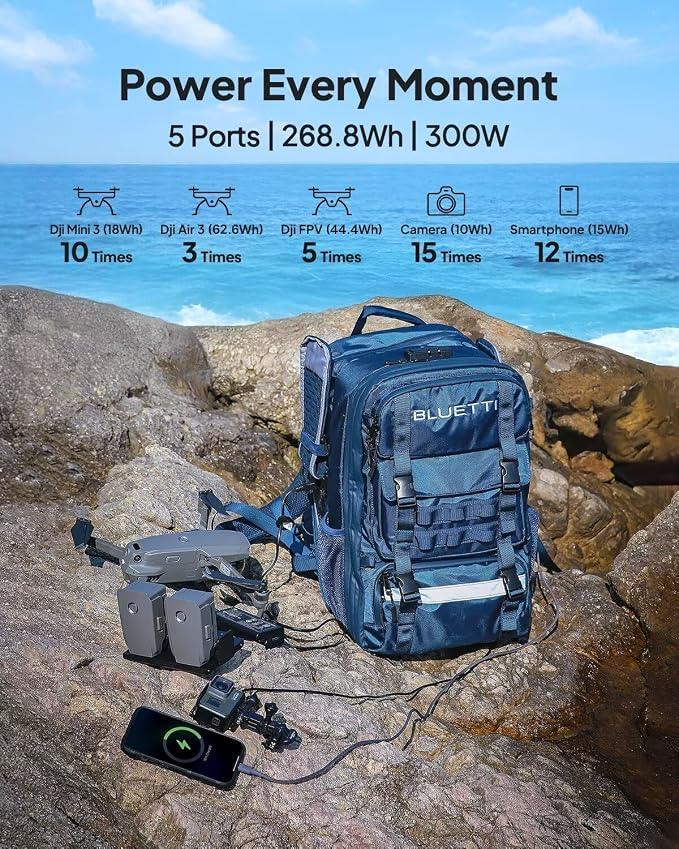 BLUETTI BluePack2 42L Power Storage Backpack for Handsfree Portable Power Station