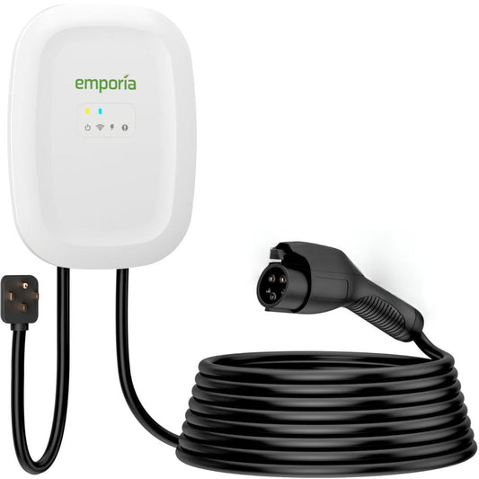 Emporia Classic EV Charger White 40A Level 2 Home Charging Station with J1772 Connector