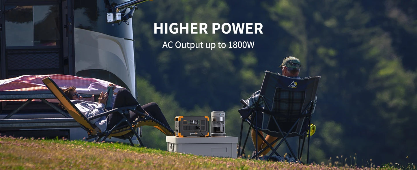 Pecron E1000LFP Portable Power Station 1024Wh LiFePO4 Battery Backup 1800W Solar Generator Expandable to 4096Wh Fast Charging - SolarFlares Generators