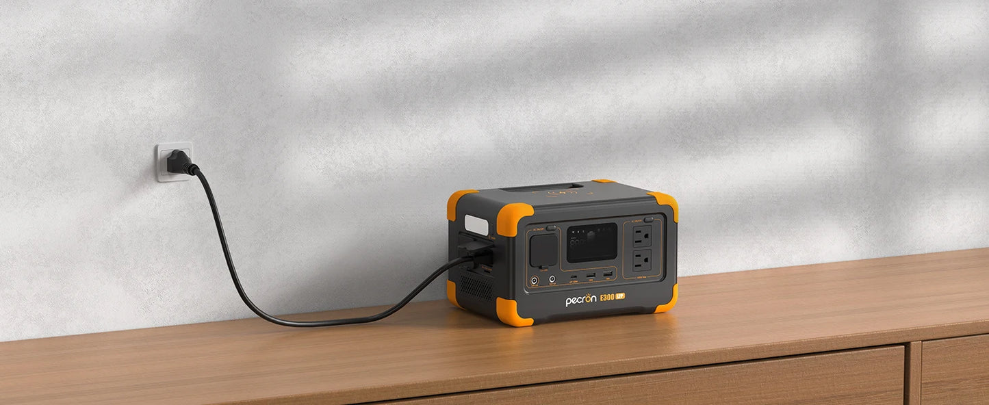 Pecron E300LFP Portable Power Station 600W 288Wh LiFePO4 Battery Solar Generator Power Bank Fast Charging for Home , RV, Camping - SolarFlares Generators