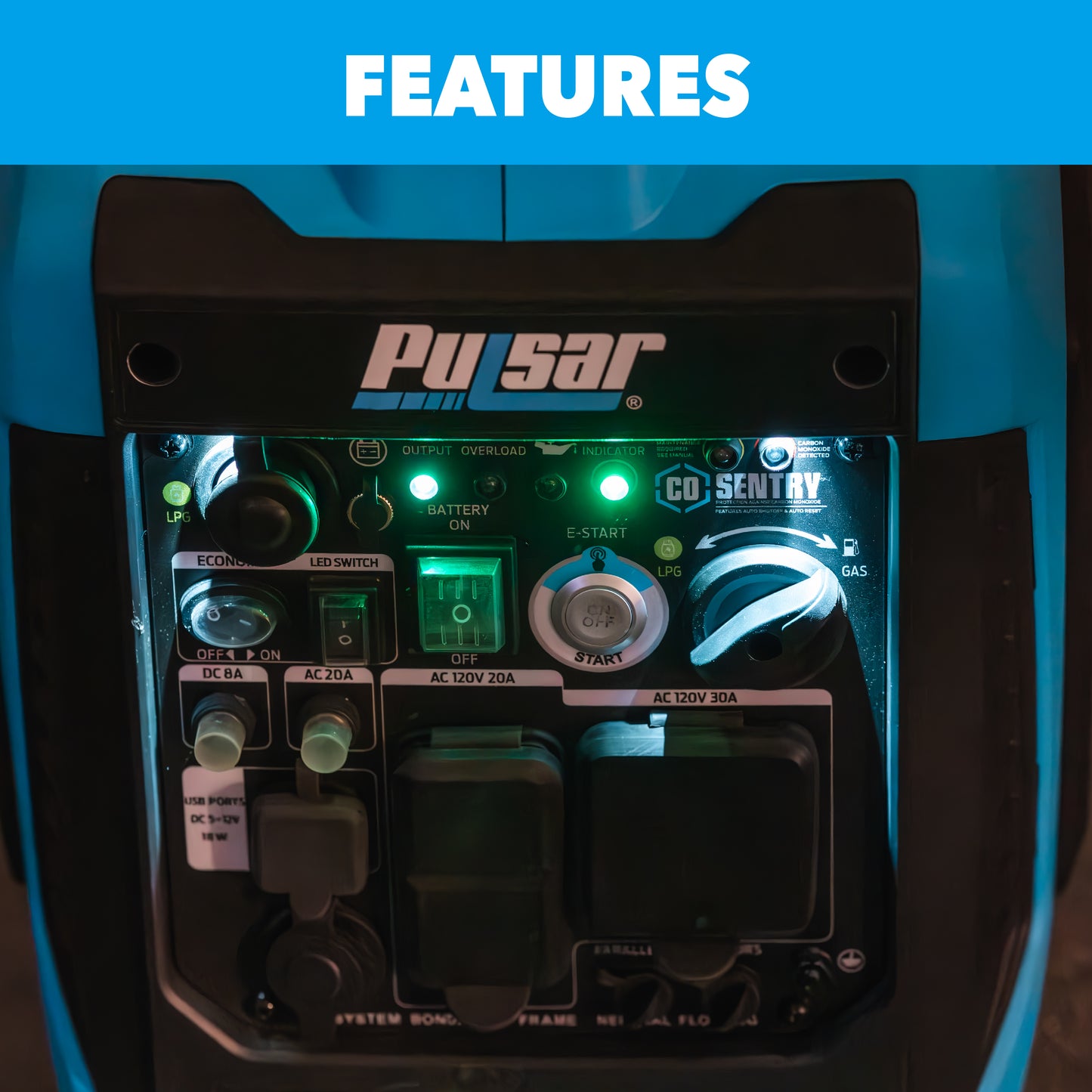 4000W Dual Fuel Inverter Generator with CO Sentry - SolarFlares Generators