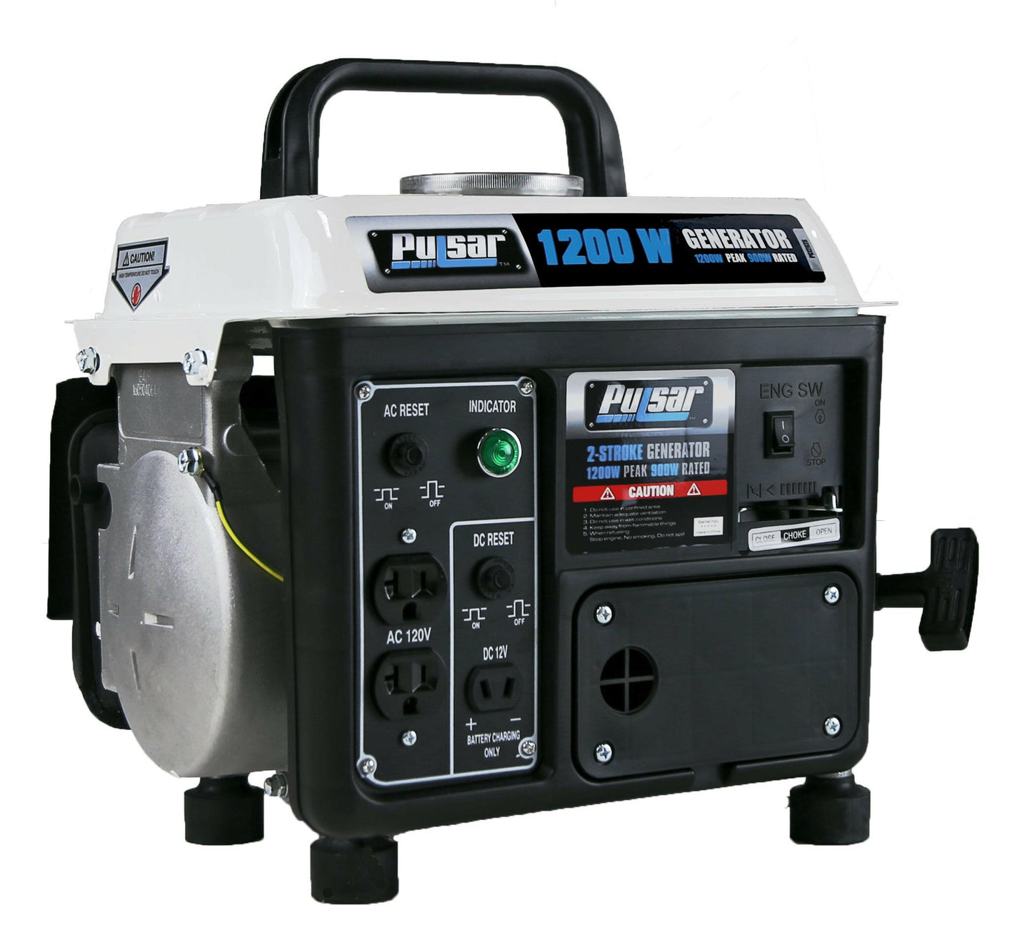 Pulsar PG1202SA 1200 Watts Portable Gasoline/Oil 2-Stroke Generator - SolarFlares Generators