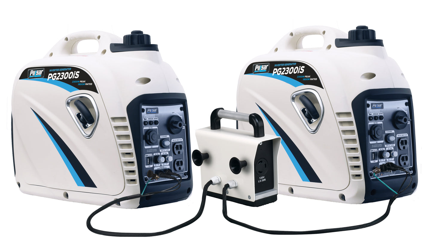 Pulsar 2,300W Portable Gas-Powered Quiet Inverter Generator with USB Port, - SolarFlares Generators