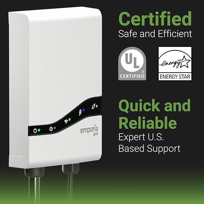 Emporia Pro certified energy device, UL and Energy Star approved, for SolarFlare Generators