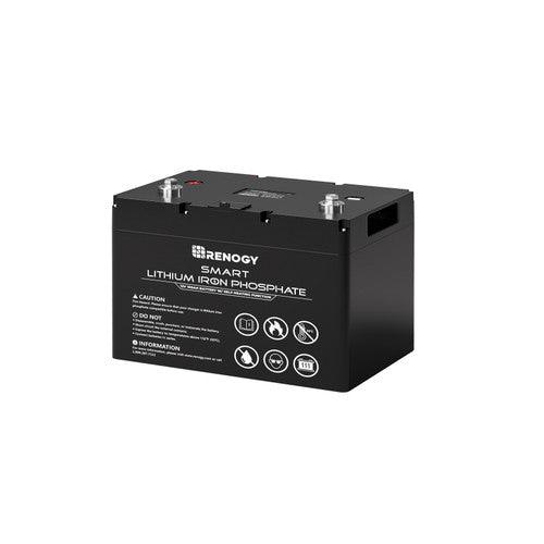 12-Volt 100Ah Smart Lithium Iron Phosphate Battery w/ Self-Heating Function