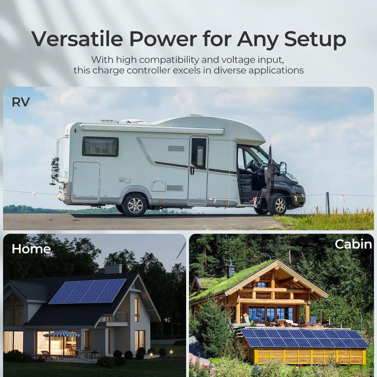 Renogy Rover Lite 60A MPPT Solar Charge Controller 12V/24V/36V/48V Auto Detect with LCD Display