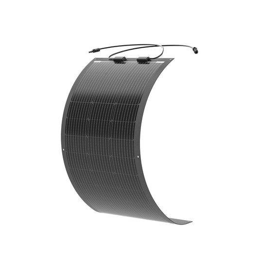 100W Flexible Monocrystalline Solar Panel, Lightweight Black PV Module