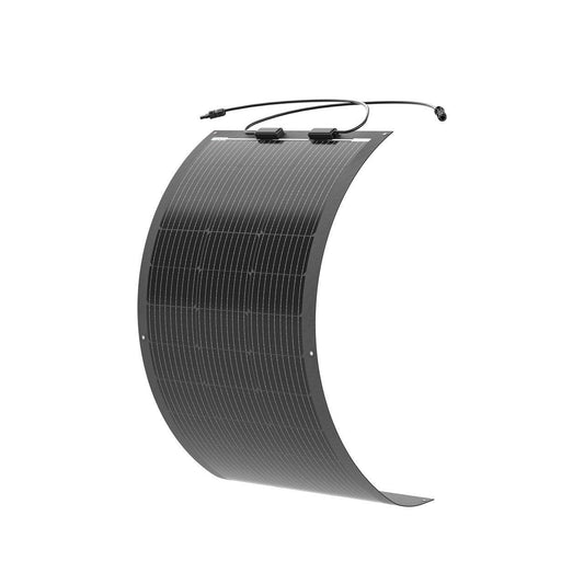 100W Flexible Monocrystalline Solar Panel, Lightweight Black PV Module
