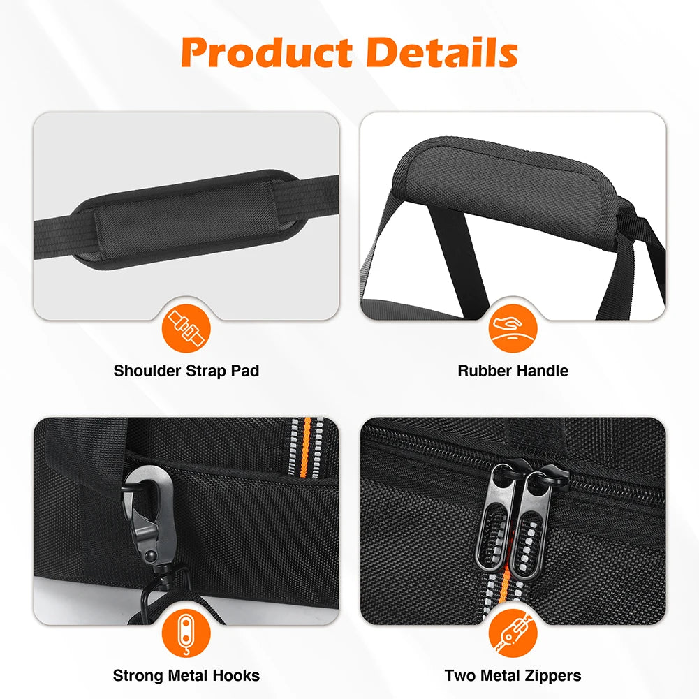 Portable Carrying Case for Jackery Explorer 2000 V2/1000 v2/240 v2/300 Plus Travel Bag Waterproof with Shoulder Strap & Handle - SolarFlares Generators
