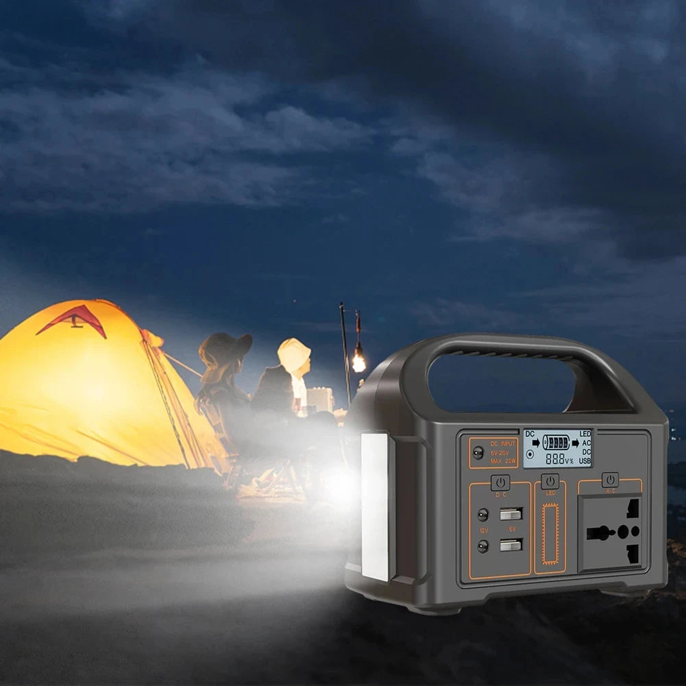 New Arrival Outdoor Portable 500W Power Station Power Generator 110V 220V LED Light Emergency Solar Power Bank for Home Camping - SolarFlares Generators