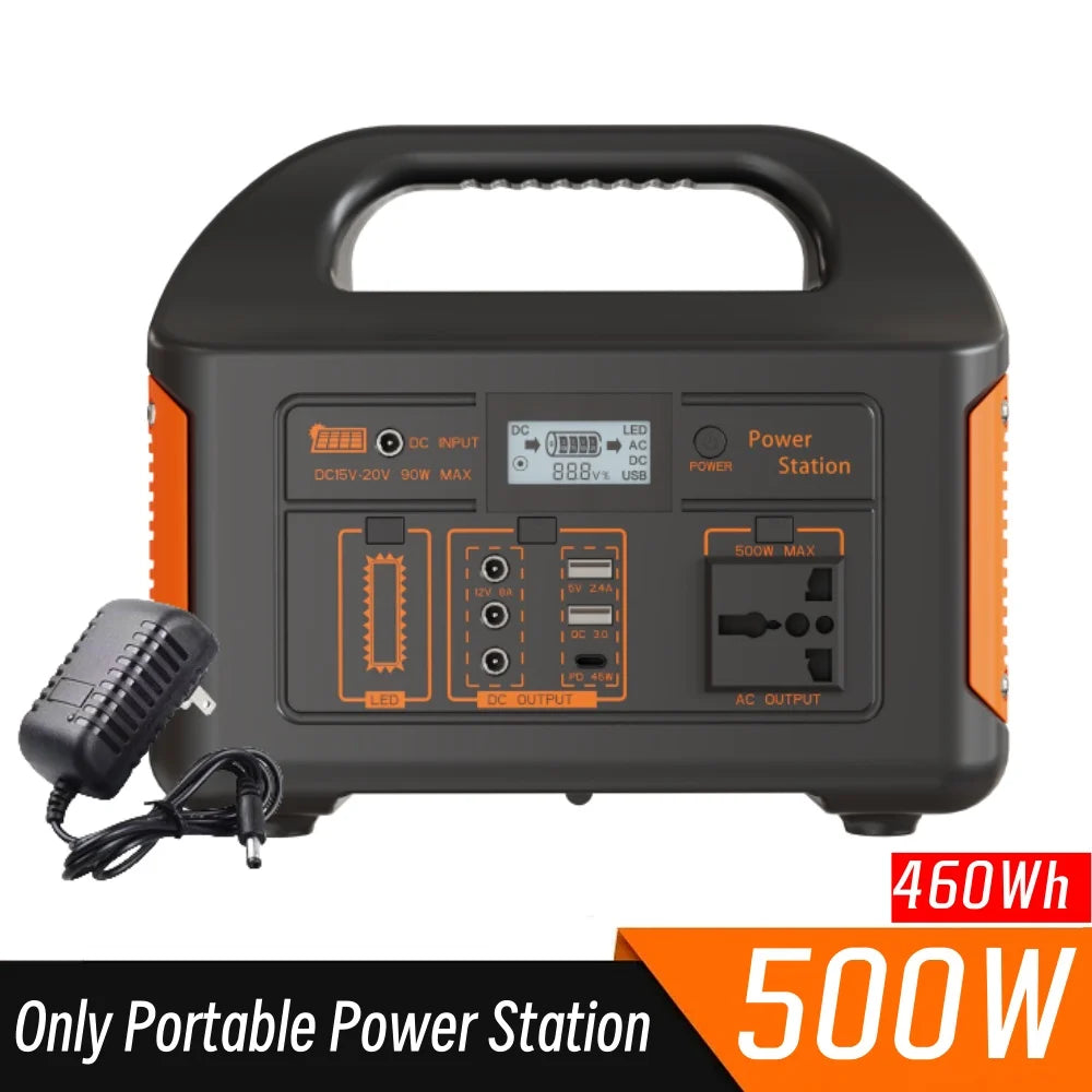 New Arrival Outdoor Portable 500W Power Station Power Generator 110V 220V LED Light Emergency Solar Power Bank for Home Camping - SolarFlares Generators