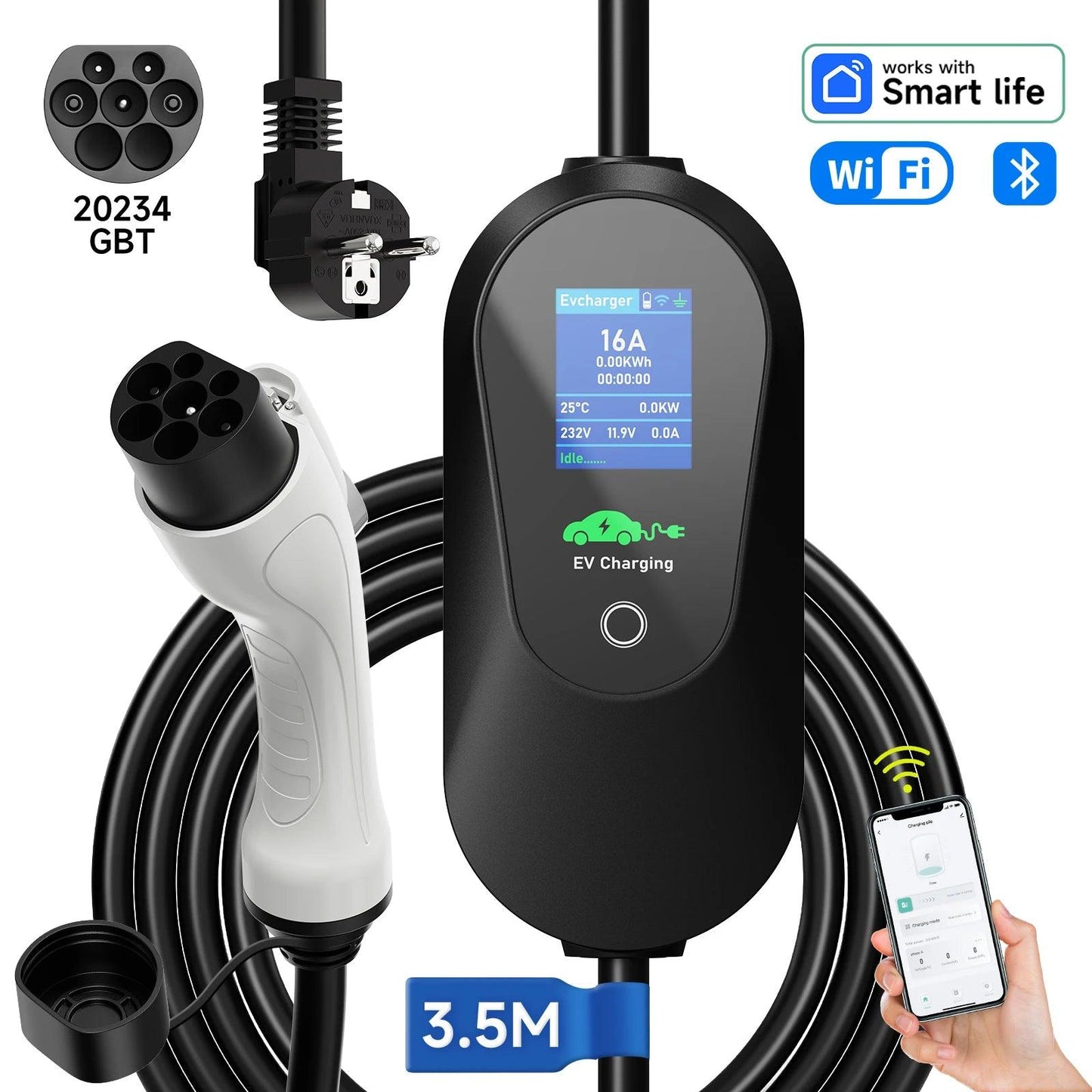 Portable EV Charger 3.6KW WiFi
