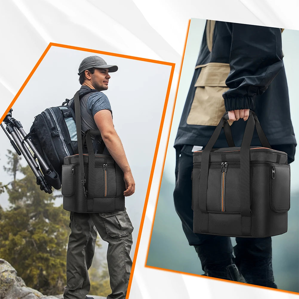 Portable Carrying Case for Jackery Explorer 2000 V2/1000 v2/240 v2/300 Plus Travel Bag Waterproof with Shoulder Strap & Handle - SolarFlares Generators