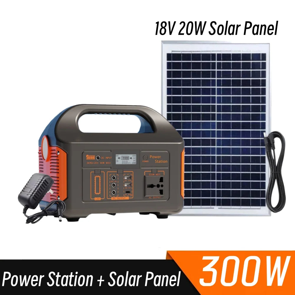 New Arrival Outdoor Portable 500W Power Station Power Generator 110V 220V LED Light Emergency Solar Power Bank for Home Camping - SolarFlares Generators