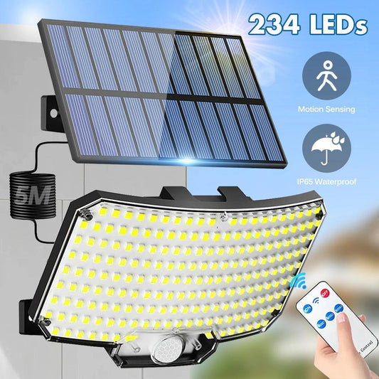 Bright solar Motion sensor outdoor lights with remote