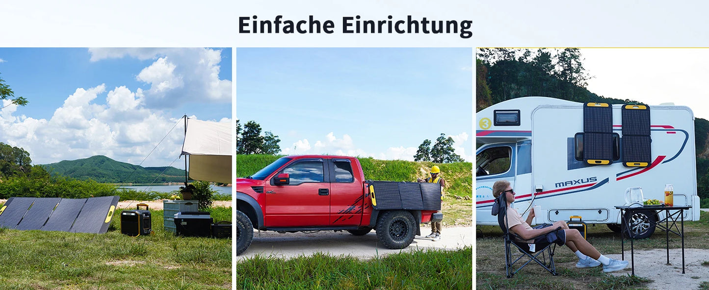 VTOMAN VS220 PRO 220W Solar Panel – 48V Portable Solar Charger for Power Stations, Outdoor & Emergency Home Backup - SolarFlares Generators