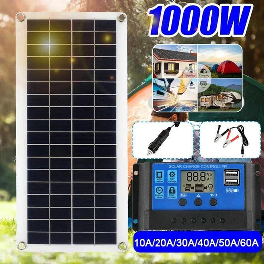 10W-15W portable dual USB solar panel with alligator clips and car charger