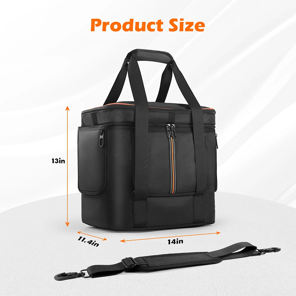 Portable Carrying Case for Jackery Explorer 2000 V2/1000 v2/240 v2/300 Plus Travel Bag Waterproof with Shoulder Strap & Handle - SolarFlares Generators