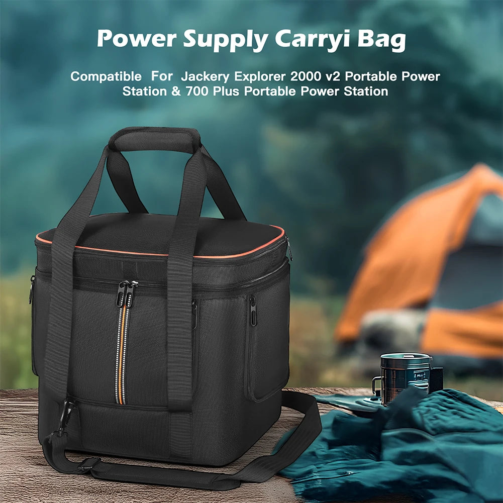 Portable Carrying Case for Jackery Explorer 2000 V2/1000 v2/240 v2/300 Plus Travel Bag Waterproof with Shoulder Strap & Handle - SolarFlares Generators