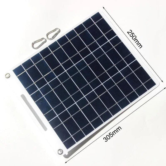 Portable solar panel 305mm x 250mm with mounting clips, SolarFlares renewable energy kit