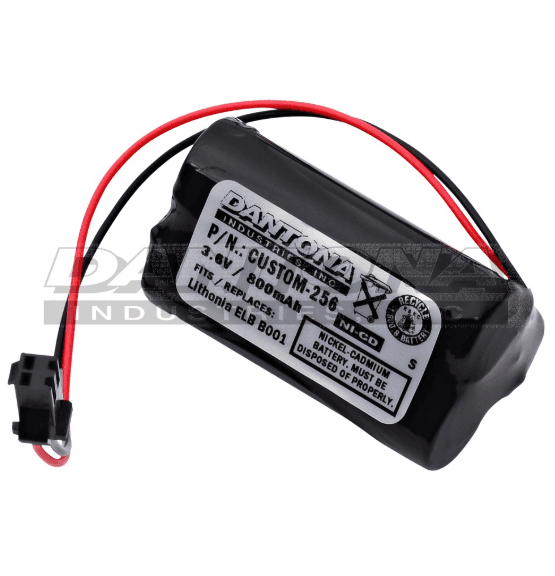 3.6V 800mAh NiCd battery for Unitech 0253799 emergency lighting replacement