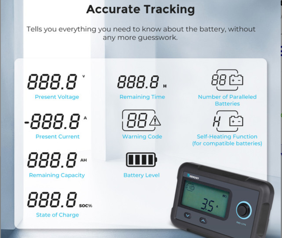 Monitoring Screen for Smart Lithium Battery Series - SolarFlares Generators