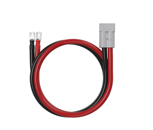 Solar generator heavy-duty red and black power cable with terminal connectors