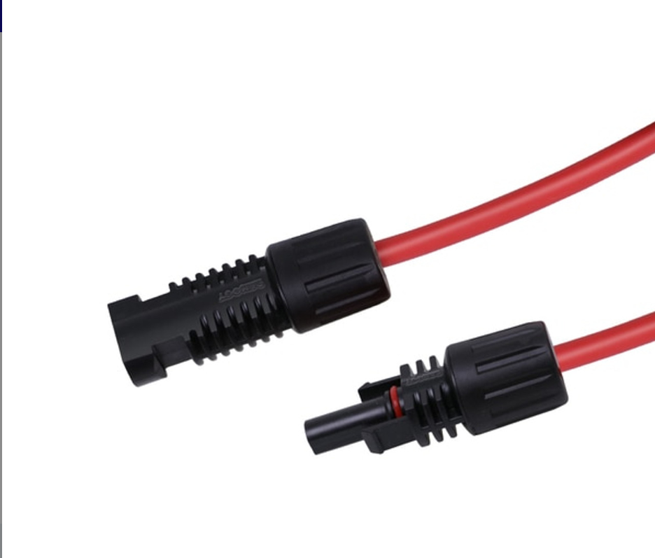 Solar Extension Cables With MC4 Connectors One Pair Red+Black