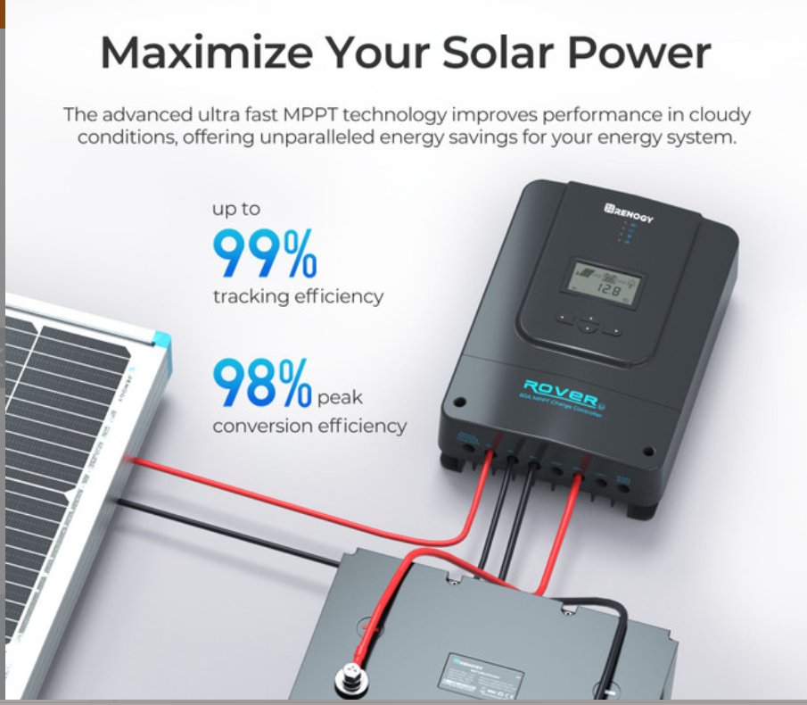 Rover 60Amp MPPT Solar Charge Controller 12V/24V/36V/48V