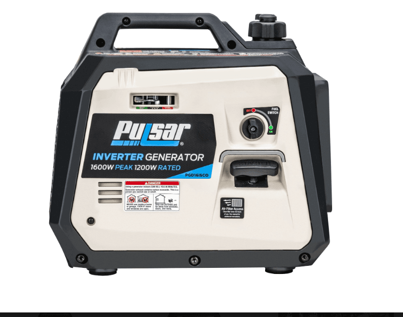 Pulsar Ultra Light Quiet 1600W Portable Gas Inverter Generator CARB Compliant 0.6-Gallon Fuel Tank - SolarFlares Generators