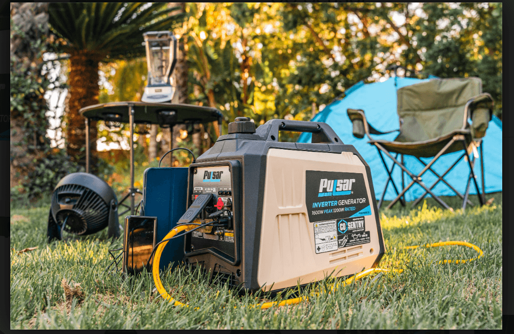 Pulsar Ultra Light Quiet 1600W Portable Gas Inverter Generator CARB Compliant 0.6-Gallon Fuel Tank - SolarFlares Generators