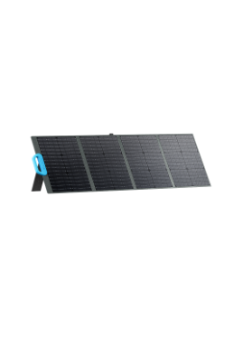 Foldable solar panel on a white background