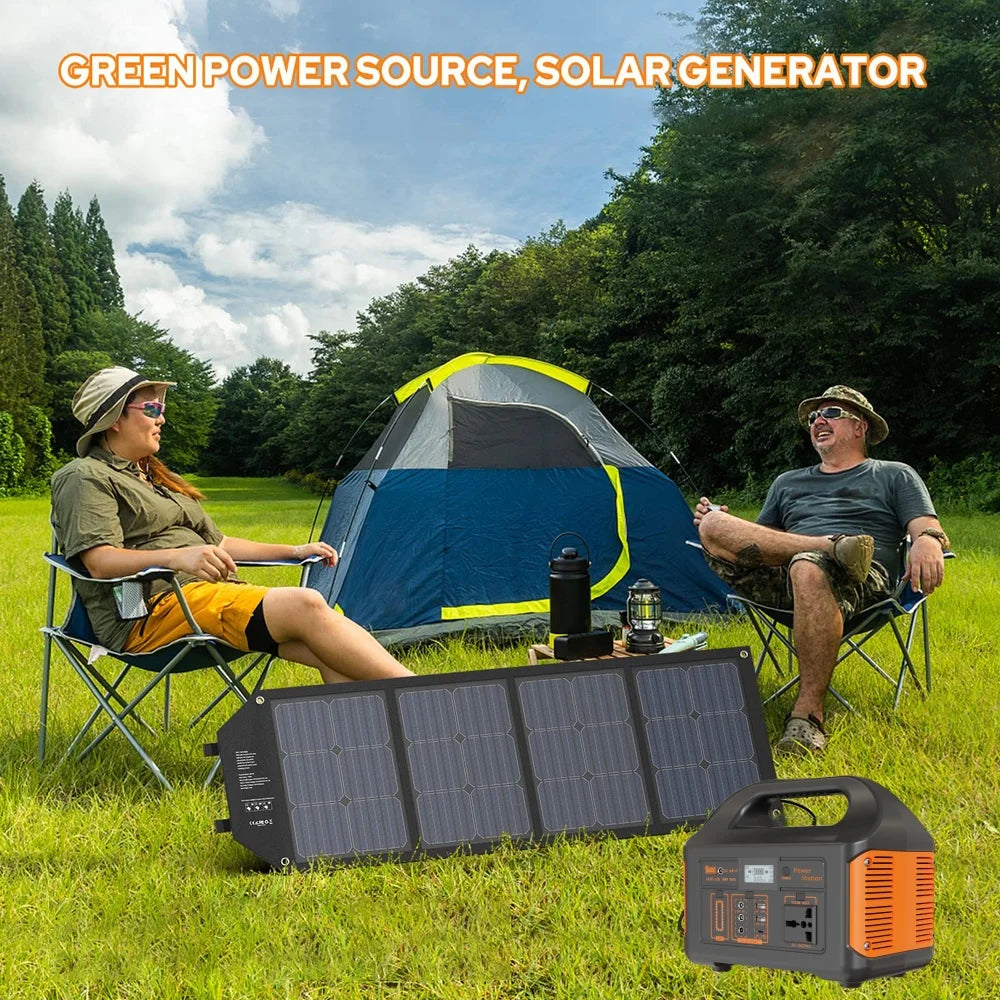 New Arrival Outdoor Portable 500W Power Station Power Generator 110V 220V LED Light Emergency Solar Power Bank for Home Camping - SolarFlares Generators