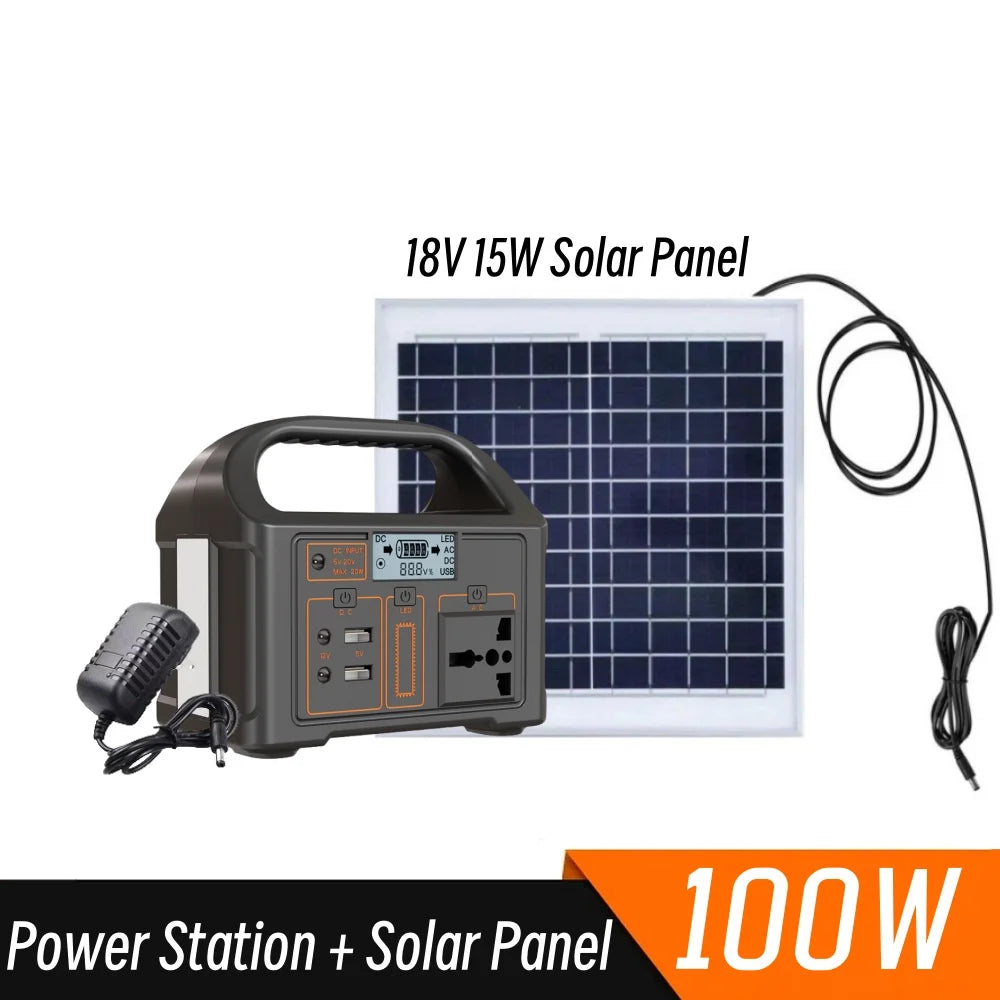 New Arrival Outdoor Portable 500W Power Station Power Generator 110V 220V LED Light Emergency Solar Power Bank for Home Camping - SolarFlares Generators