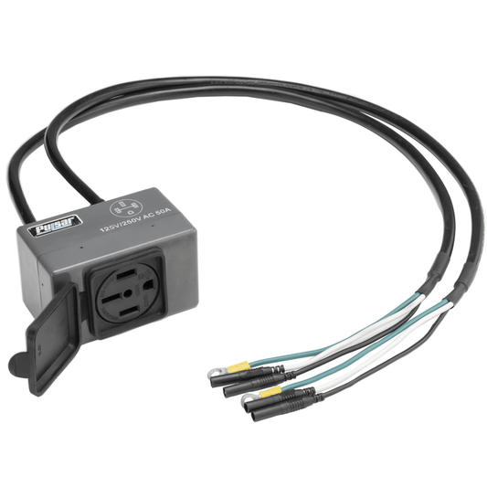 Pulsar PGiPAIRB3 inverter generator parallel kit with a NEMA 14-50R outlet and three connecting cables.