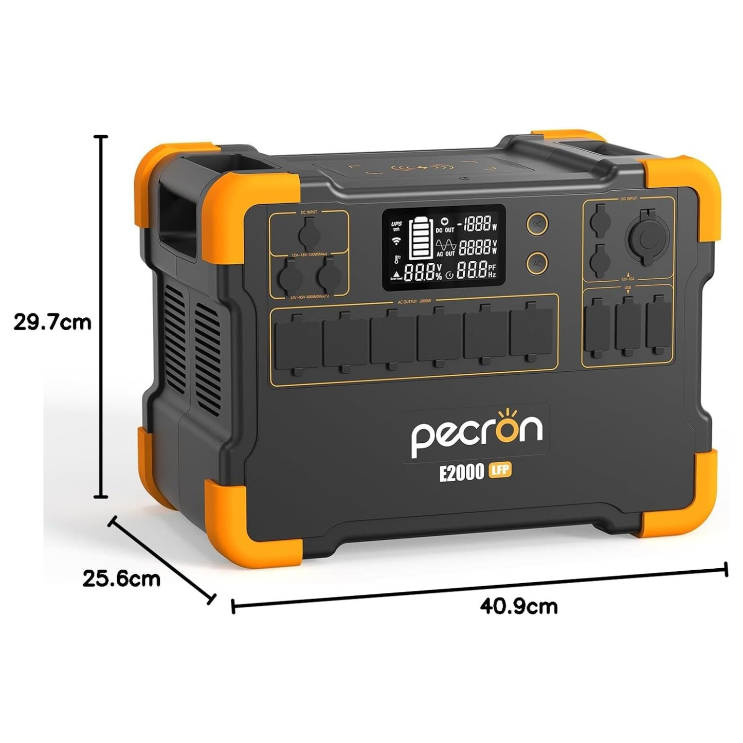 Pecron E2000LFP Portable Power Station 1920Wh LiFePO4 2000W Solar Generator