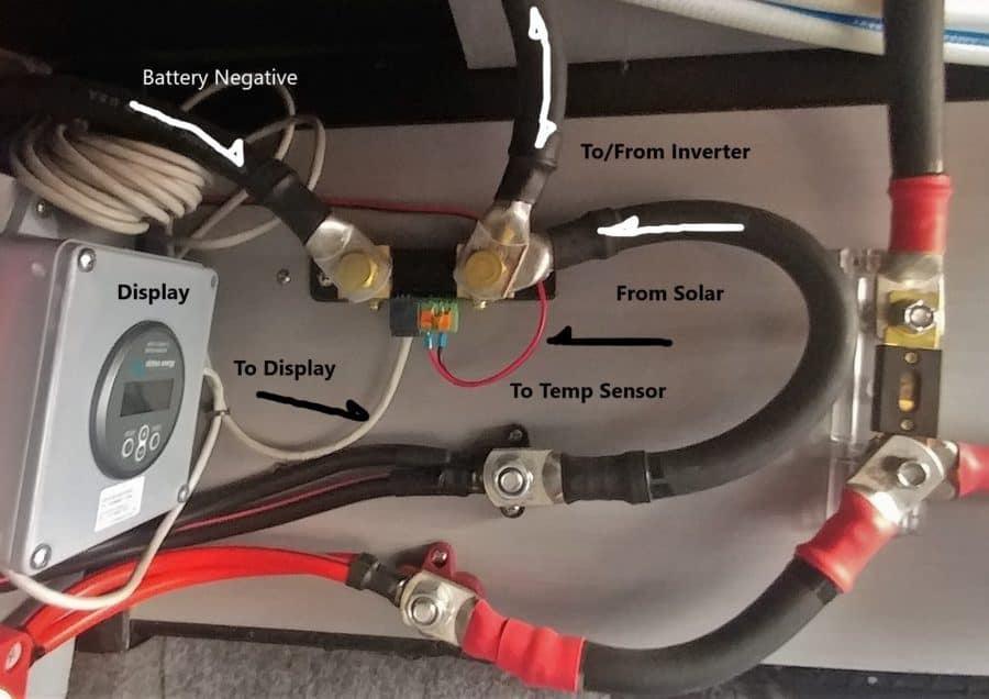 LiTime 150A switchable circuit breaker mounted in a system with wires for battery connections and display unit.