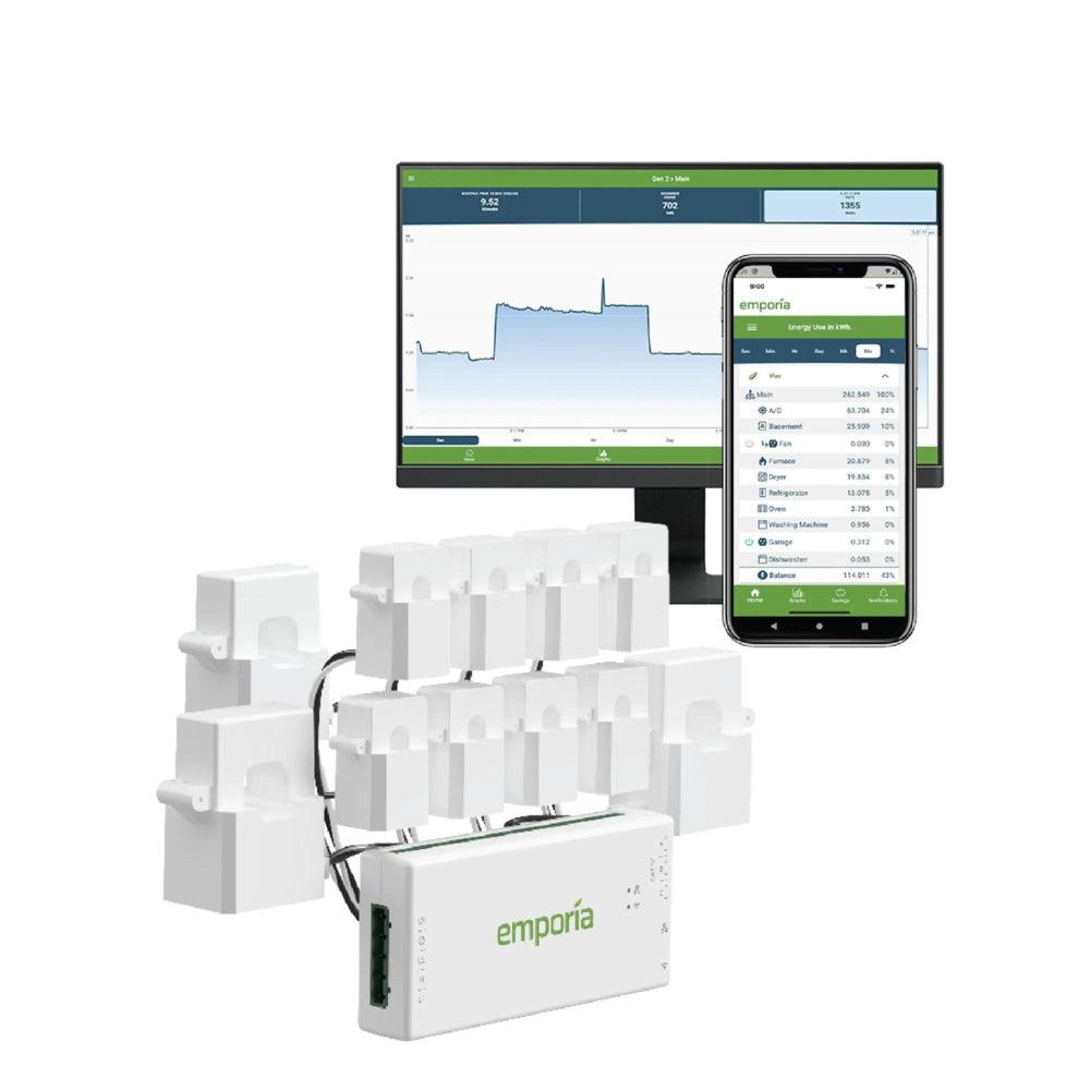 Emporia Vue 3 Whole-Home Energy Monitor – Gen 3 3-Phase 8-Sensor Edition