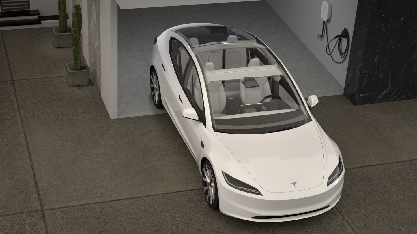 Pro EV Charger, Tesla Style Level 2, 40A. ,NEMA,14-50, NACS White