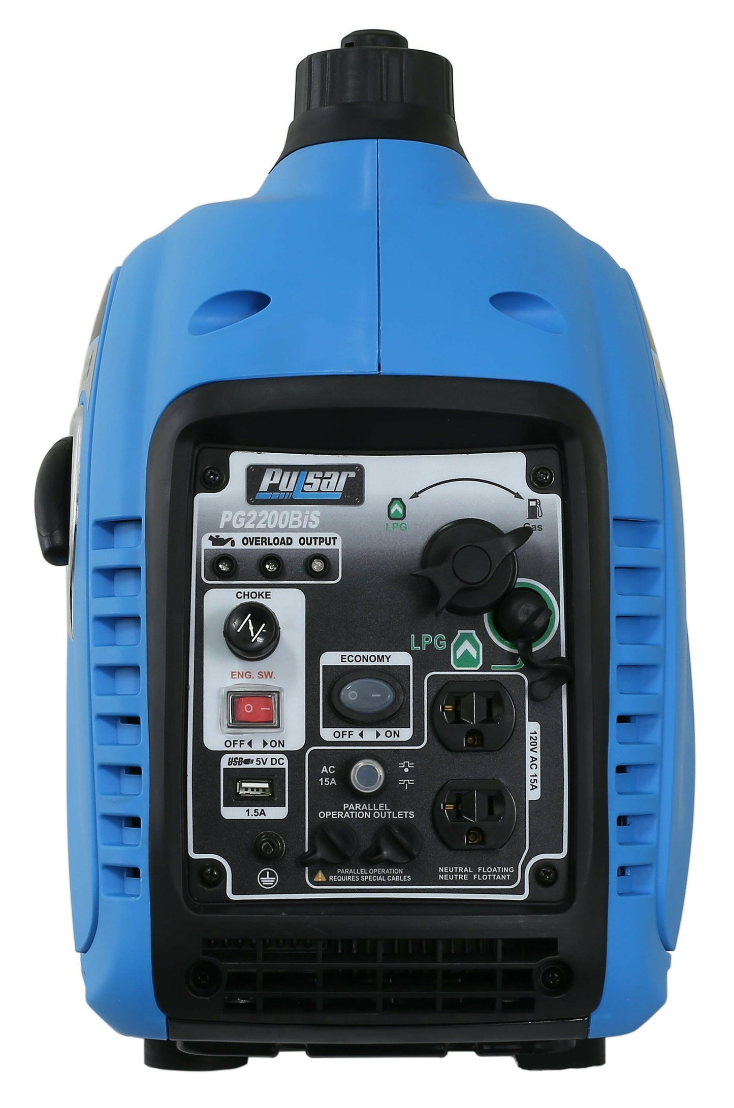 Pulsar 2200W Parallel Ready Portable Dual Fuel Inverter Generator PG2200BiS - SolarFlares Generators