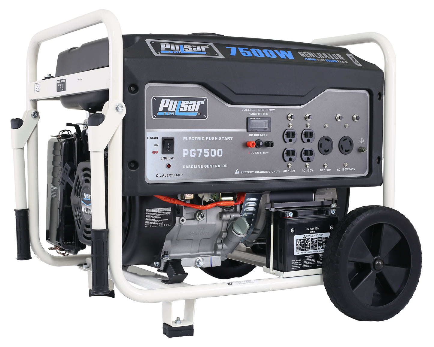 Pulsar 7500W Gas Powered Generator - SolarFlares Generators